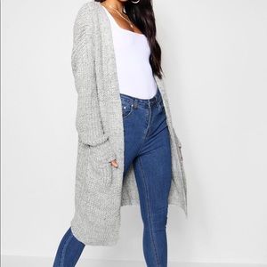 Boohoo Long gray sweater